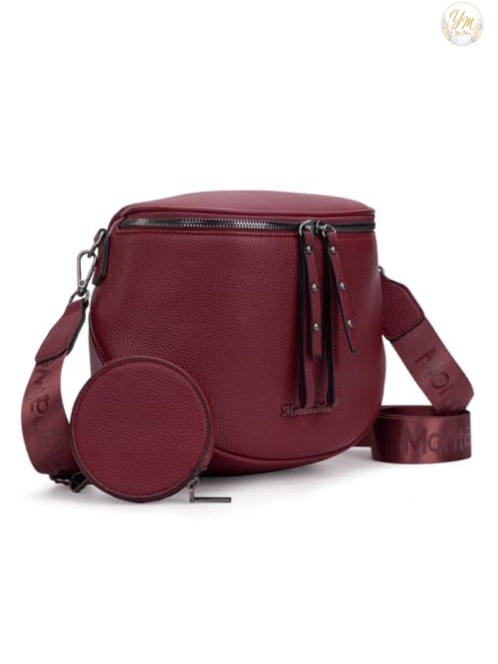 Vegan Leather Crossbody Bag Sling Bum Bag with Coin Purse